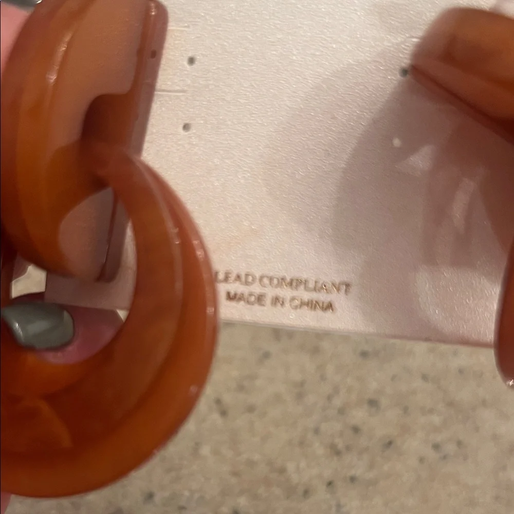 Natasha Couture Brown Circular Earrings